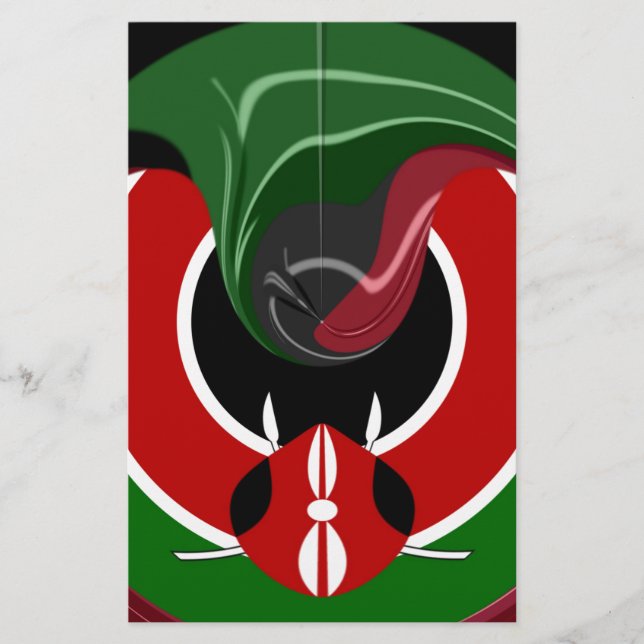 Fluid Kenyan Flag: A Modern Design (Front)