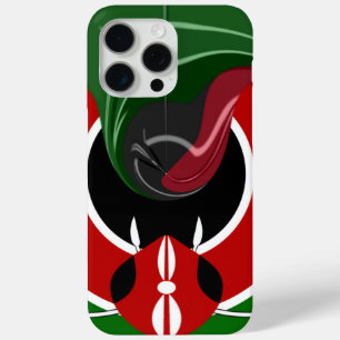 Fluid Kenyan Flag: A Modern Design iPhone 15 Pro Max Case