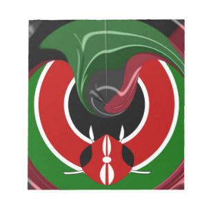 Fluid Kenyan Flag: A Modern Design Notepad