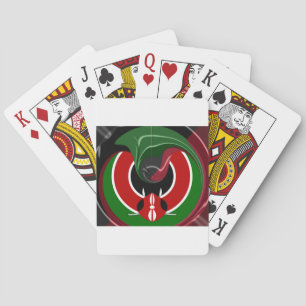 Fluid Kenyan Flag: A Modern Design Playing Cards
