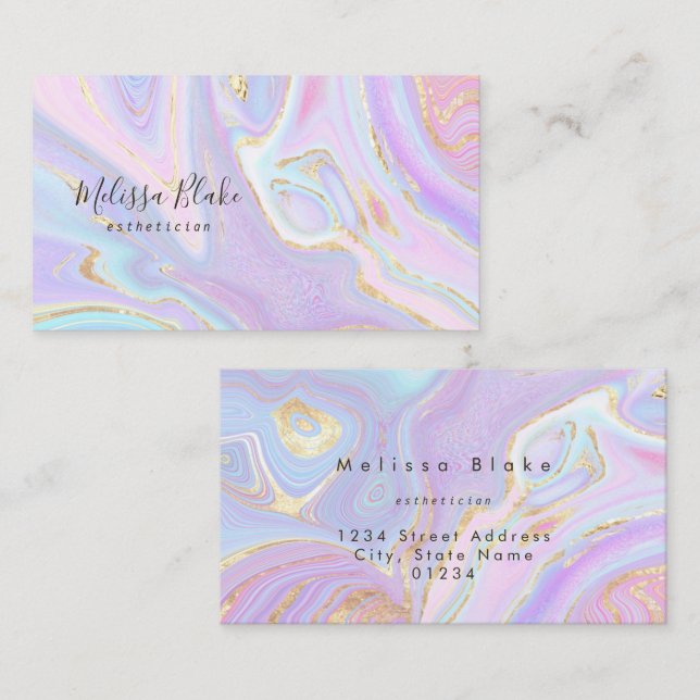 fluid marble business card (Front/Back)
