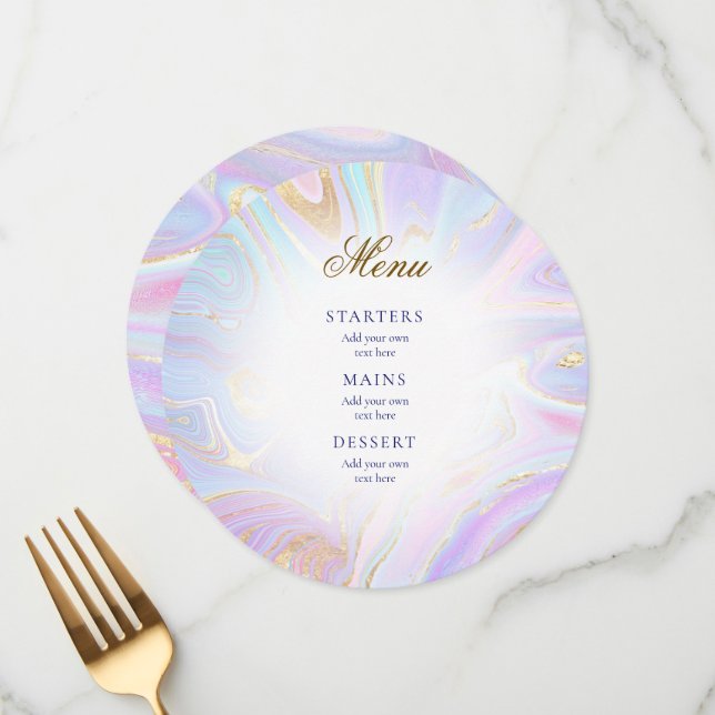 fluid marble Menu (Front/Back In Situ)