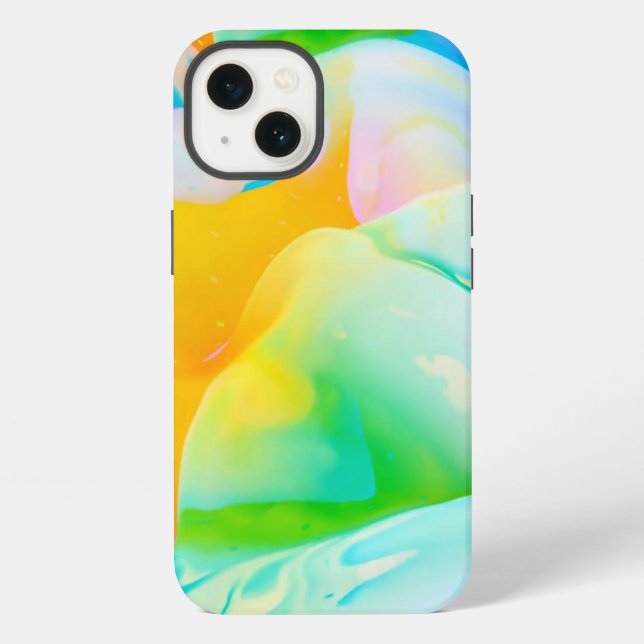 Fluid Neon Abstract  iPhone Case (Back)