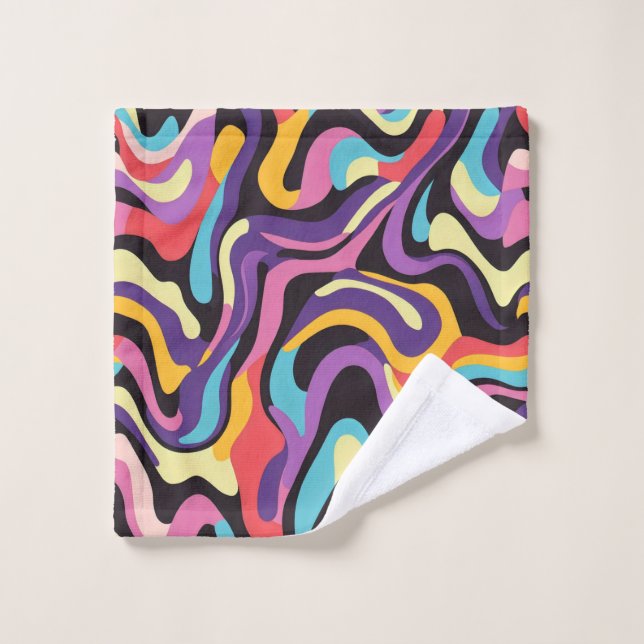 Fluid paint abstract flow wash cloth (Wash Cloth)