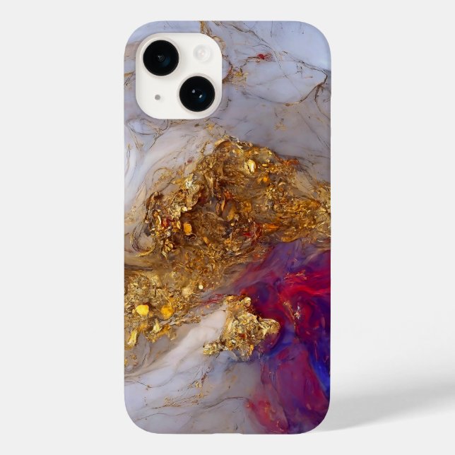 Fluid Purple and Blue Fusion Case-Mate iPhone Case (Back)