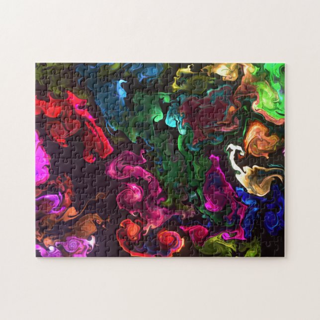 Fluid smoke flame jigsaw puzzle (Horizontal)