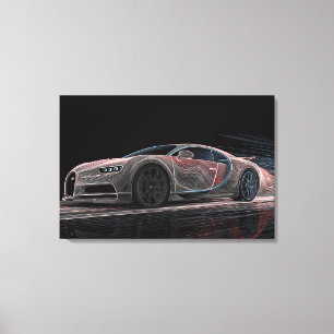 Fluid Velocity   Automobile Art (30" x 20") Canvas Print