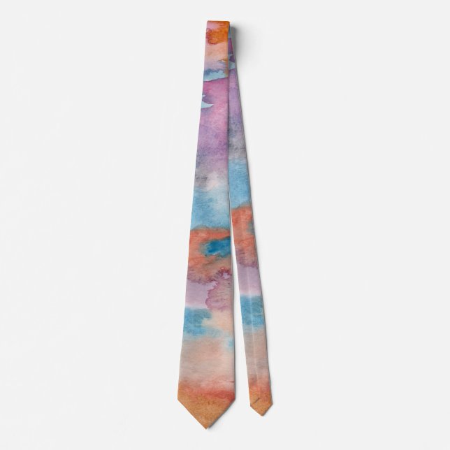 Fluid Watercolor Abstract Tie (Front)