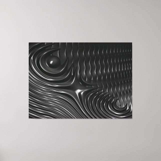 fluid waves wrapped canvas (Front)