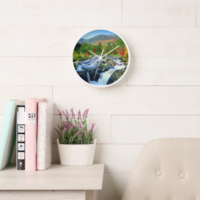 Flume Falls |  Adirondack Mountains Clock (Reading Room)