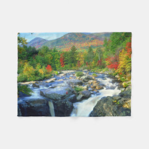 Flume Falls Adirondack Mountains Fleece Blanket
