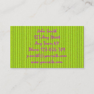 Fluo Green Cardboard Business Card Template