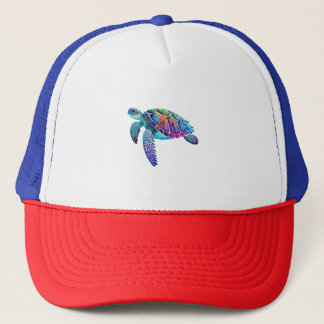 Fluo sea turtle trucker hat