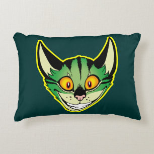 Fluorescent Cartoon Cat Accent Pillow