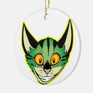 Fluorescent Cartoon Cat Ornament