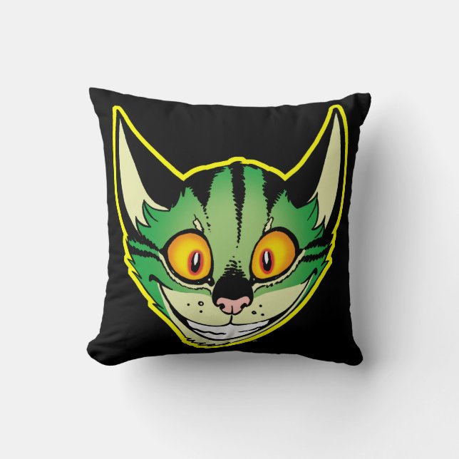 Fluorescent Cartoon Cat Pillow (Front)