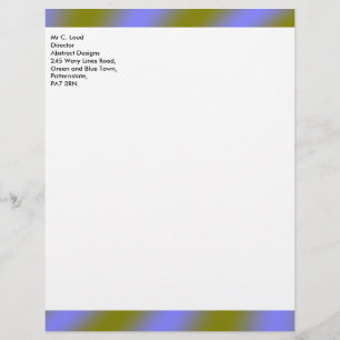 Fluorescent Clouds Customisable Letterhead
