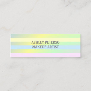 Fluorescent elegant rainbow colours mini business  card