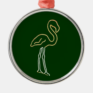 Fluorescent Flamingo Metal Tree Decoration