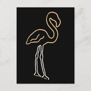 Fluorescent Flamingo Postcard