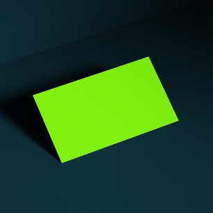 fluorescent green -blank business card
