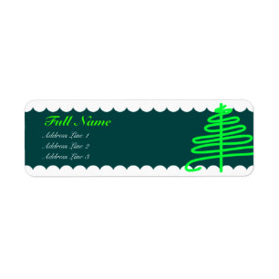 Fluorescent Green Christmas tree labels