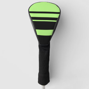 Fluorescent Green neon stripes horizontal Golf Head Cover