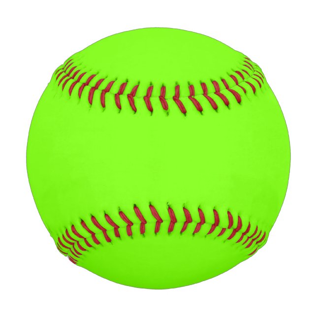 fluorescent green solid colour baseball (Front)