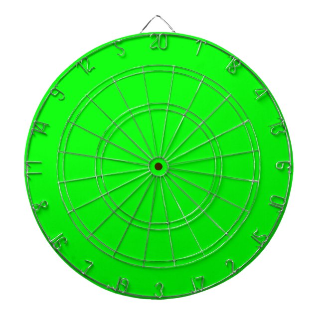 fluorescent green solid colour dartboard (Front)