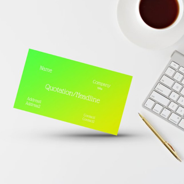 fluorescent green-yellow gradient business card (Creator Uploaded)