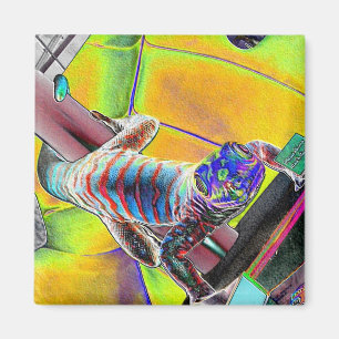 Fluorescent Lizard Magnet