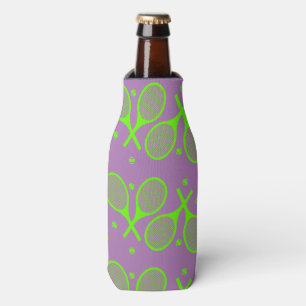 Fluorescent Neon Green Tennis Rackets Summer Bottle Cooler