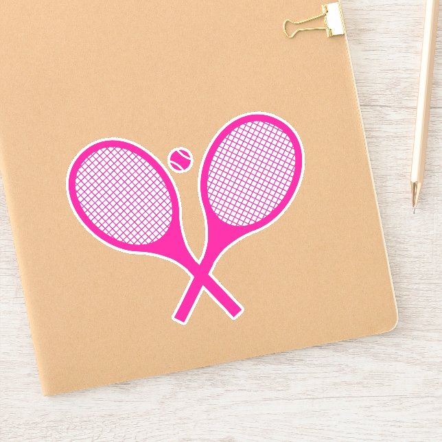 Fluorescent Neon Pink Tennis Racquets Ball  (Notebook)