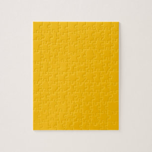 Fluorescent Orange Stylish Monochromatic Jigsaw Puzzle