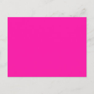 Fluorescent Orchid Hot Orchid Pink Personalised Postcard