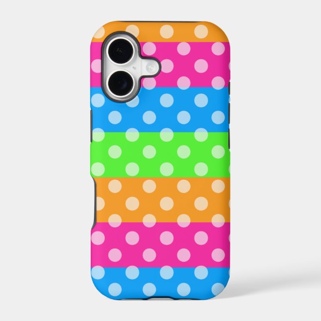 Fluorescent Rainbow with Polka Dots (Back)