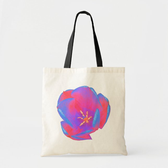 Fluorescent Tulip Budget Tote Bag (Front)