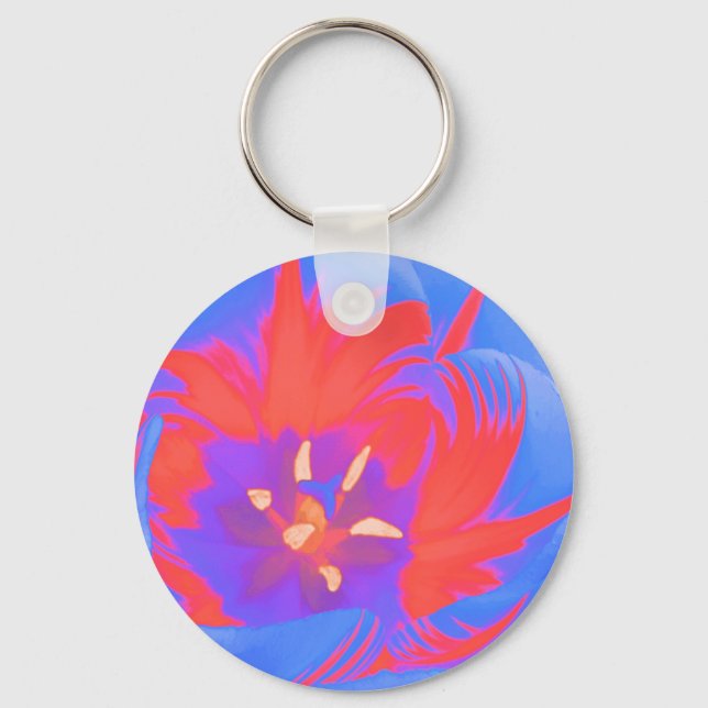 Fluorescent Tulip Keychain (Front)