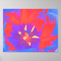 Fluorescent Tulip Poster