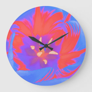 Fluorescent Tulip Wall Clock