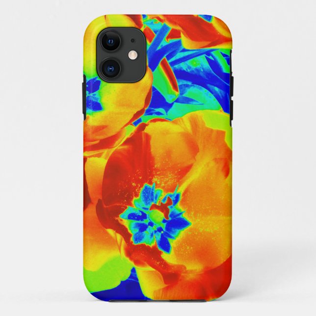 fluorescent tulips Case-Mate iPhone case (Back)
