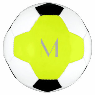 fluorescent yellow - add monogram soccer ball