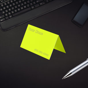 fluorescent yellow - add QR code Business Card