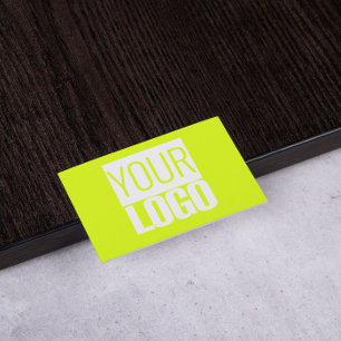  Fluorescent  yellow - add your  logo  Business Card