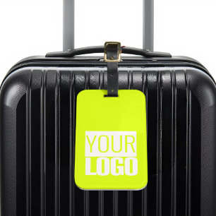 Fluorescent yellow - add your logo Luggage Tag