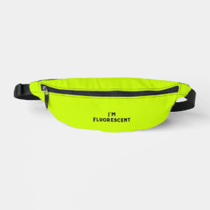 Fluorescent Yellow "I'm Fluorescent" Festival Bum Bags