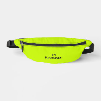 Fluorescent Yellow "I'm Fluorescent" Festival Bum Bags