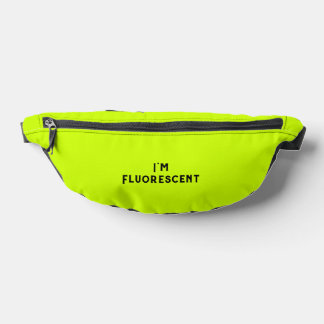 Fluorescent Yellow "I'm Fluorescent" Festival Bum Bags