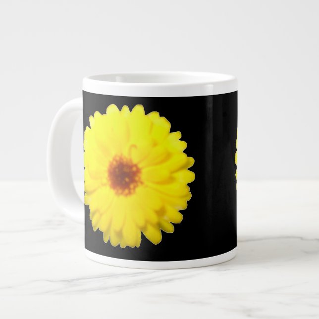Fluorescent Yellow Marigold Mug (Front Left)