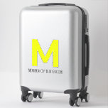 Fluorescent Yellow Mother Of The Groom Wedding<br><div class="desc">Monogrammed initial & text designed with attractive solid neon yellow colour background,  you can change the colour or texts as you wish!</div>